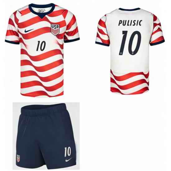 USA 2026 FIFA World Cup Soccer White Jerseys Set ( Have Shorts ) Christian Pulisic #10